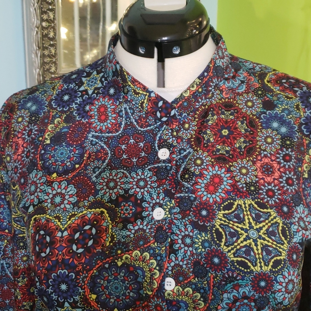 Retro style patterned blouse - Picture 4 of 6